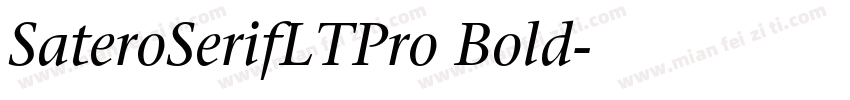 SateroSerifLTPro Bold字体转换